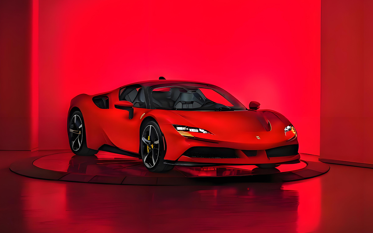 Ferrari Red Car Wrap Film Película protectora para coche rojo Ferrari