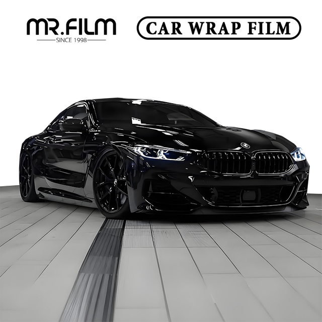 Película protectora de envoltura de coche Samurai Black para cambio de color automático