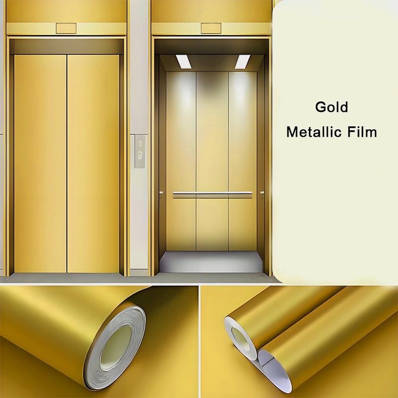 Película decorativa de metal cepillado de fácil instalación para decoración del hogar