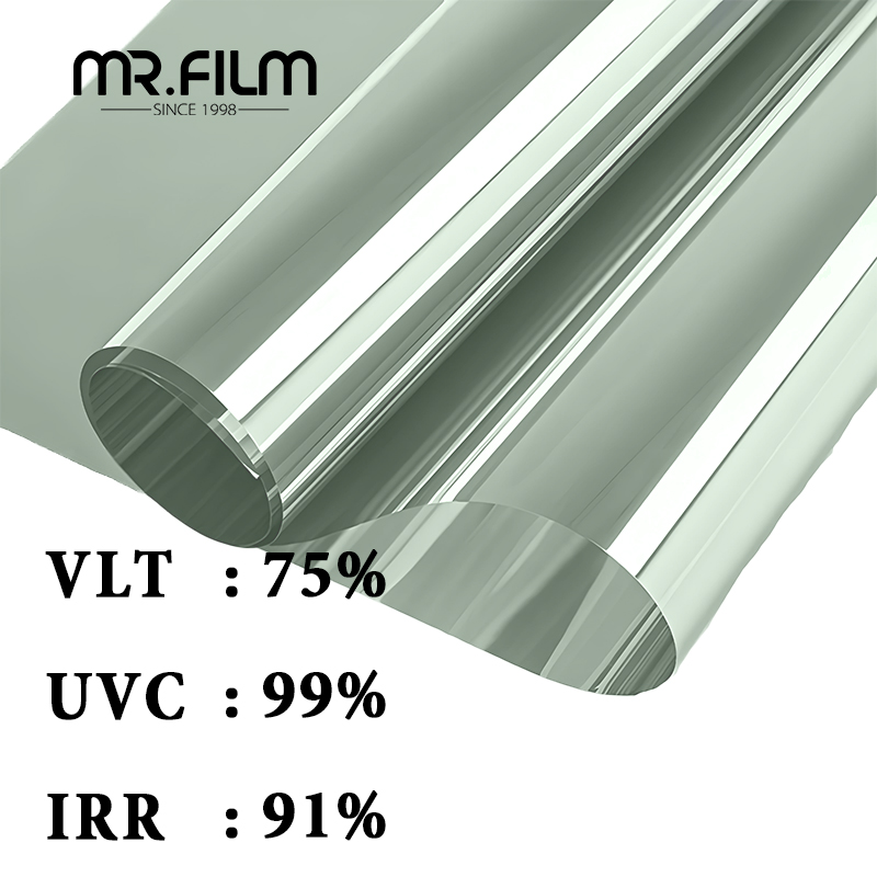 2mil de espesor 99% Protección UV 51% Rechazo solar Película de control de calor para edificios