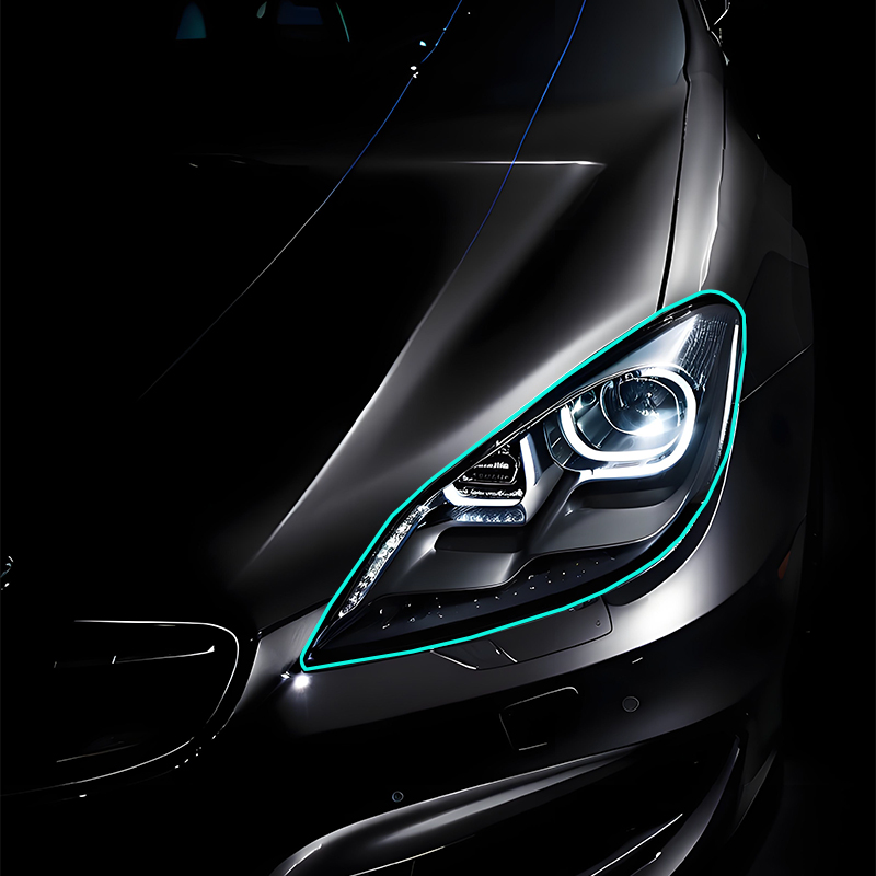 Película protectora ultra oscura de luz negra profunda para personalización de faros