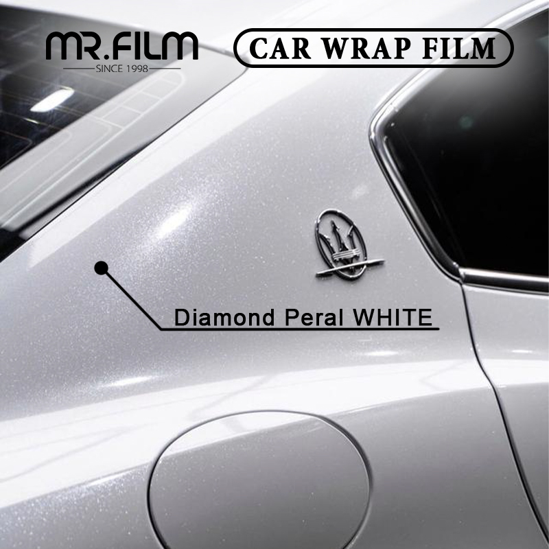 Película de envoltura para automóvil con acabado brillante y protección superior de color blanco perla de diamante de primera calidad 
