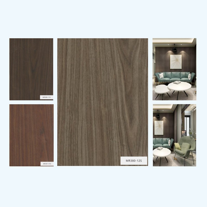 Decoración casera interior de la película decorativa de madera oscura del alto grado de imitación