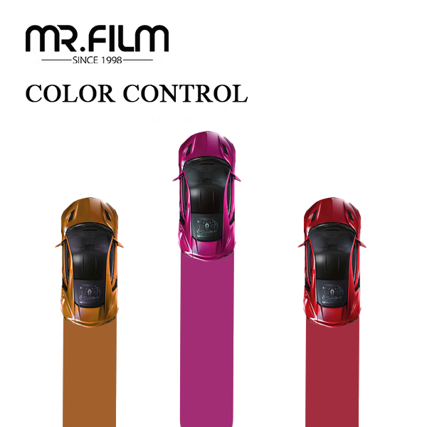 Película protectora del abrigo del coche del rosa del espejo protector de la transformación del color a prueba de arañazos
