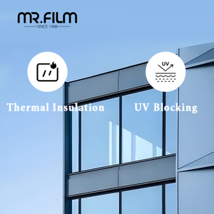 Película para ventana de construcción con rechazo ultravioleta plateado con espejo unidireccional