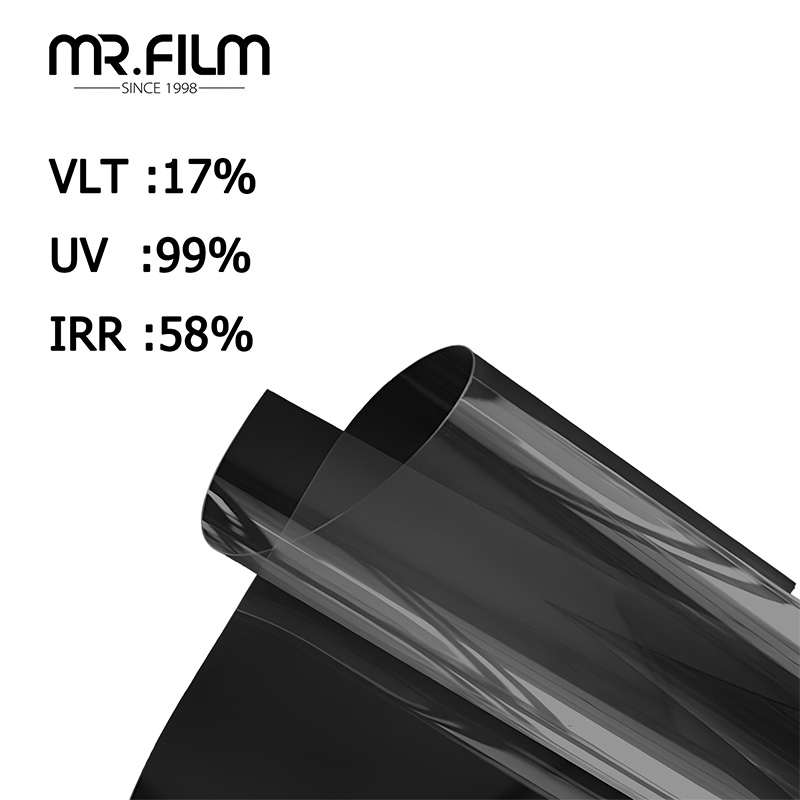Película reflectante para ventanas con tinte cerámico solar 99% Uvr