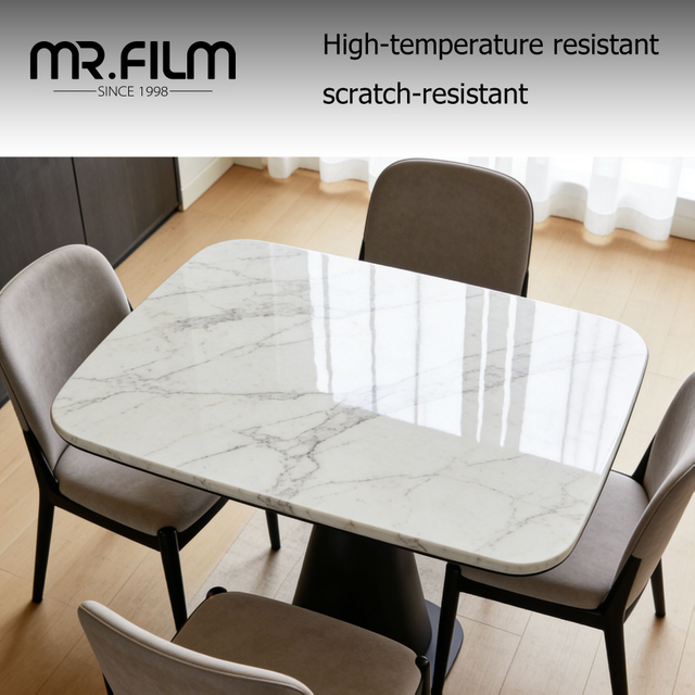  Película protectora de superficies para muebles de mesa Tinte protector transparente