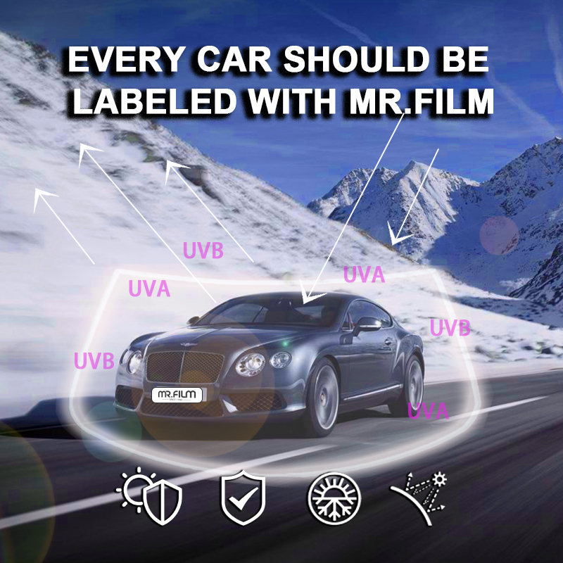 Película a prueba de explosiones del aislamiento térmico de la resistencia del IR del bloque ULTRAVIOLETA del 100% el 98% para la película de la ventana del coche