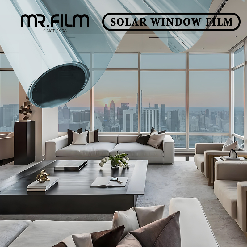 Bloque UV de 2 mil 100% Rechazo IR 60% VLT Película para ventanas para edificios comerciales