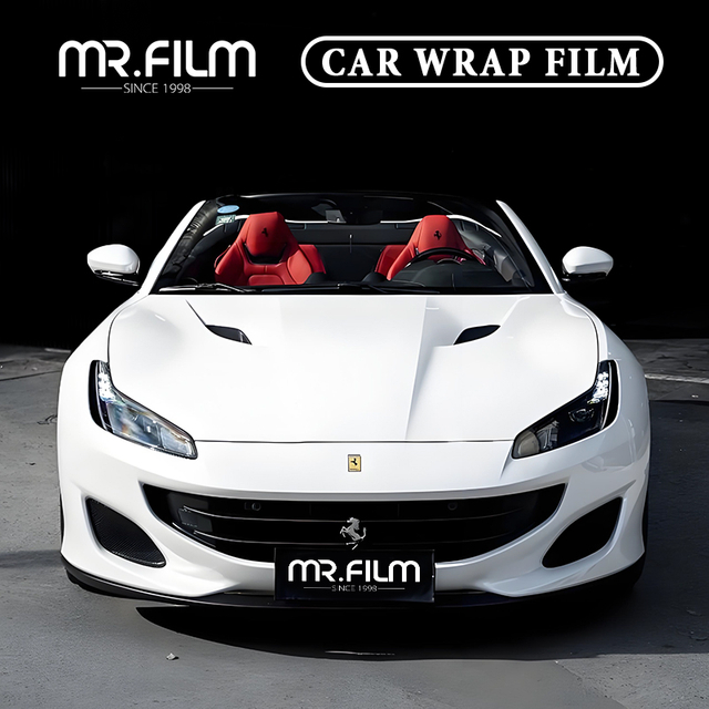 Película de envoltura para automóvil con cambio de color resistente a rayones, color blanco piano de primera calidad 