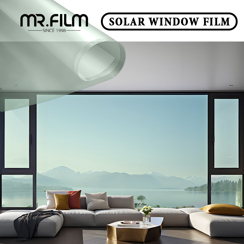 2mil de espesor 99% Protección UV 51% Rechazo solar Película de control de calor para edificios