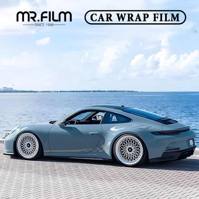 Película protectora para envolver el coche, resistente a los arañazos, azul de cerámica, con cambio de color 