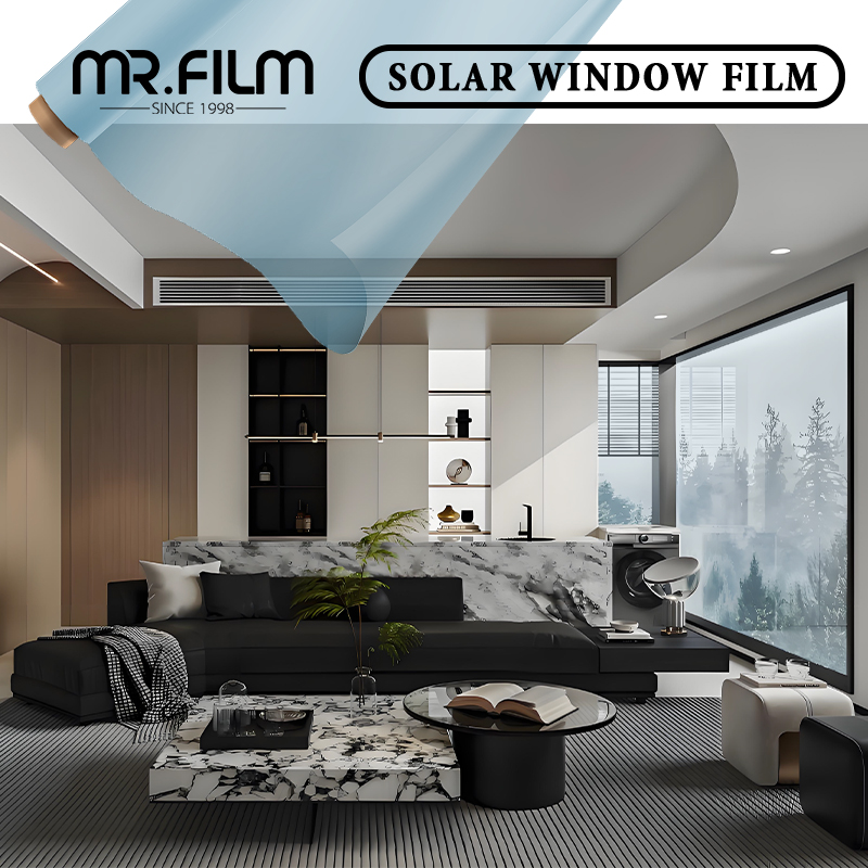 Película solar para ventanas Tinte de privacidad unidireccional plateado