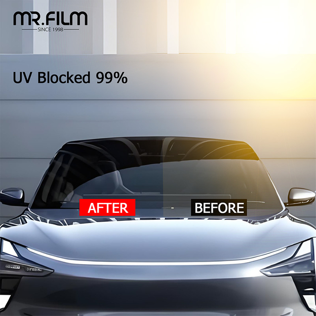 Película de cerámica con tinte para ventanillas de automóviles con alta protección ultravioleta