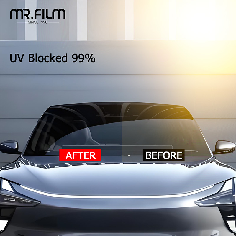 Película reflectante para ventanas con tinte cerámico solar 99% Uvr