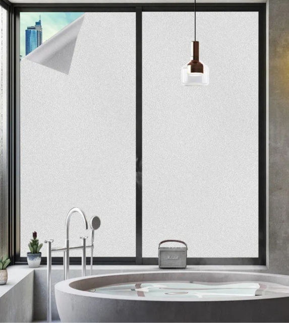 Película de vidrio decorativa de privacidad para tinte de ventana con estampado floral para el hogar