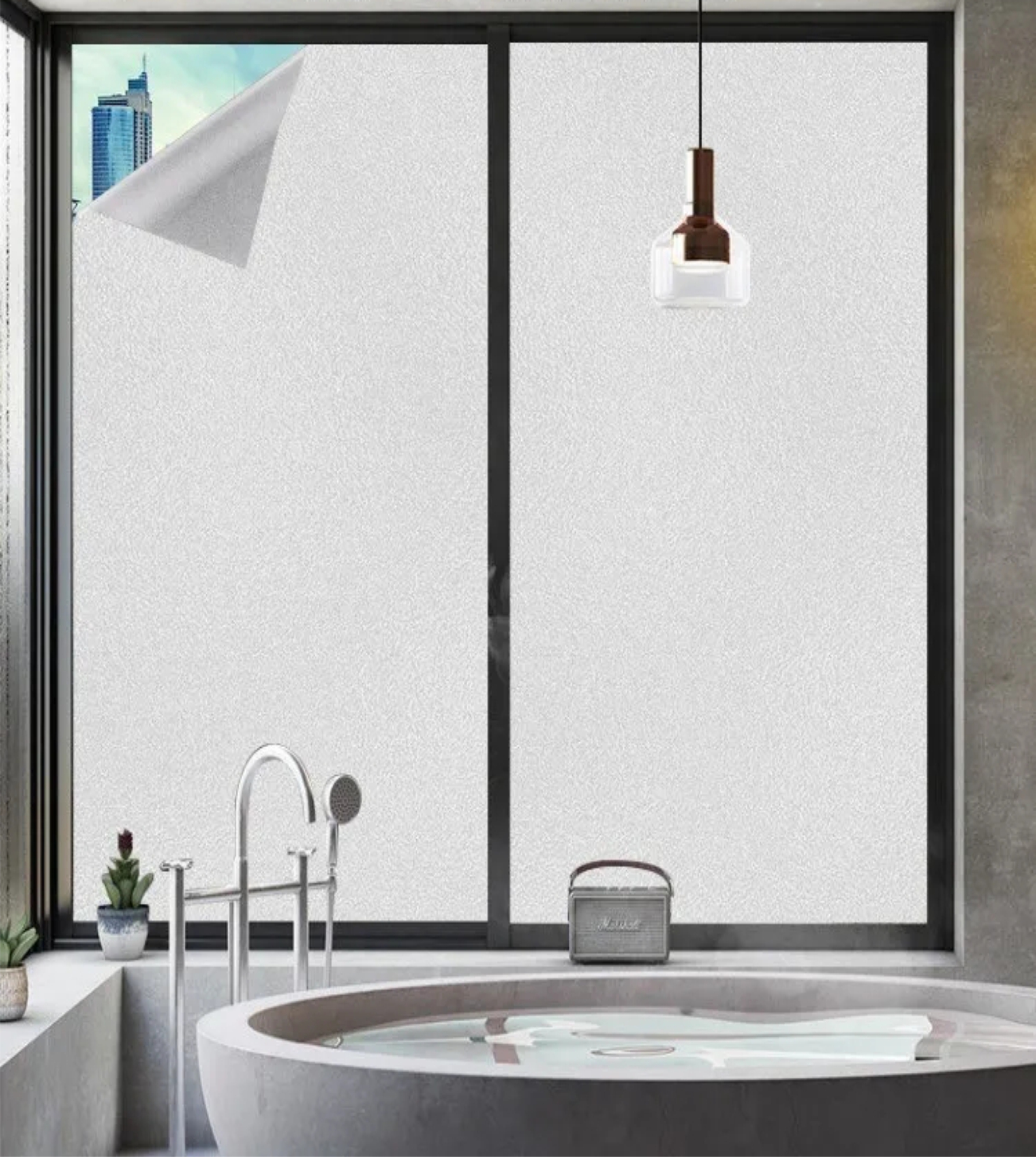 Película de decoración de vidrio Tinte de edificio de oficinas moderno