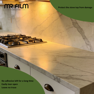 Mesa de película protectora transparente autoadhesiva para un tinte seguro