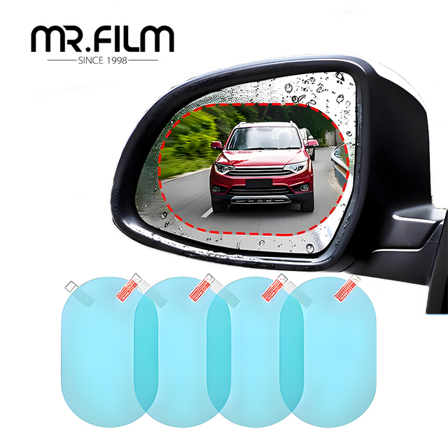 Película antivaho impermeable duradera HD para espejos de automóviles