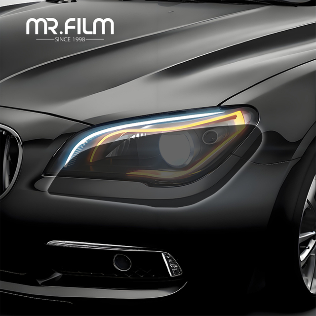 Película protectora ultra oscura de luz negra profunda para personalización de faros