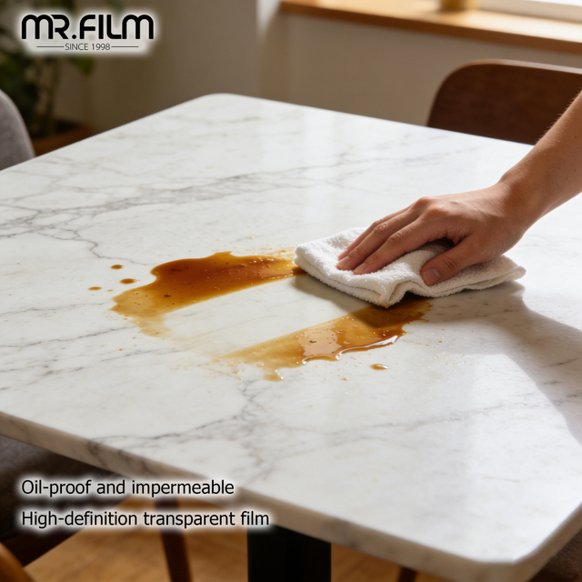 Película protectora de renovación de muebles de superficie dura