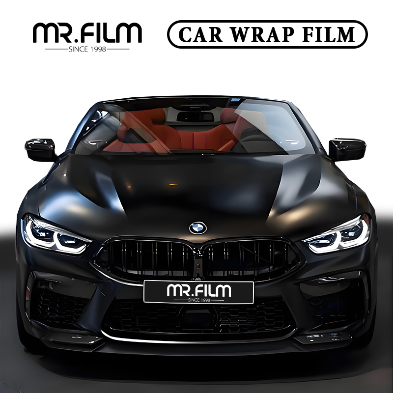 Película de envoltura de coche de protección de cambio de color negro mate duradero