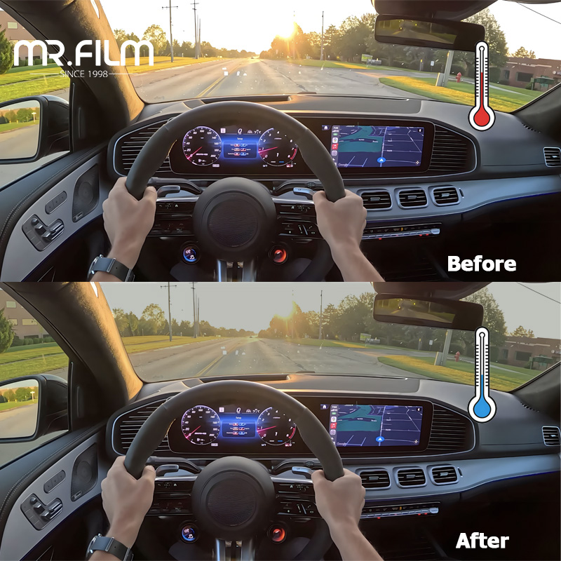 Película de ventana de cerámica para tinte de aislamiento térmico de automóviles