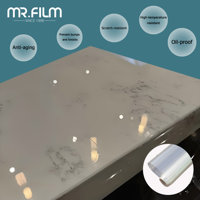 Película para muebles para tinte de mesa de vidrio y mármol