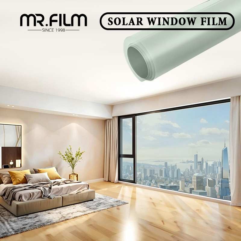 2mil de espesor 99% Protección UV 51% Rechazo solar Película de control de calor para edificios