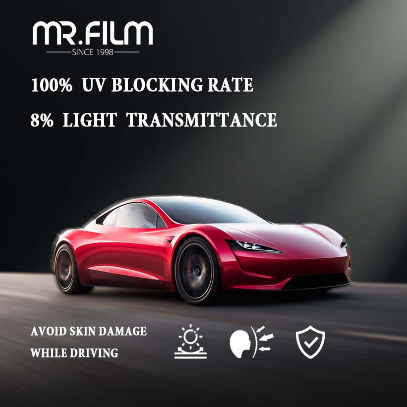 Película para ventana de coche con bloqueo de luz, tinte para vidrio automático