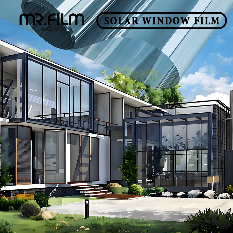 Película de vidrio autoadhesiva para ventanas de construcción para arquitectura