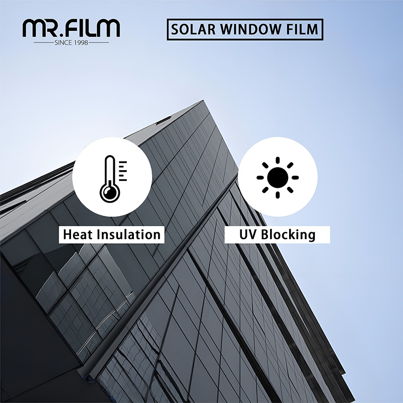  Tinte solar del rechazo ultravioleta de la astilla de la película del vidrio de la ventana del edificio
