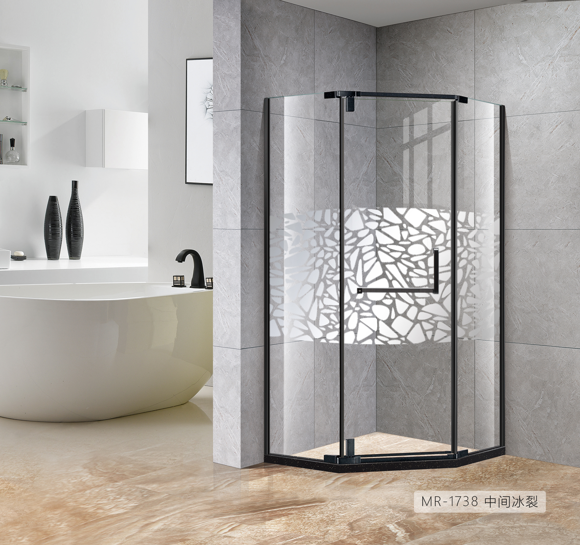  Tinte de ventana con estampado floral de película brillante decorativa de Pvc