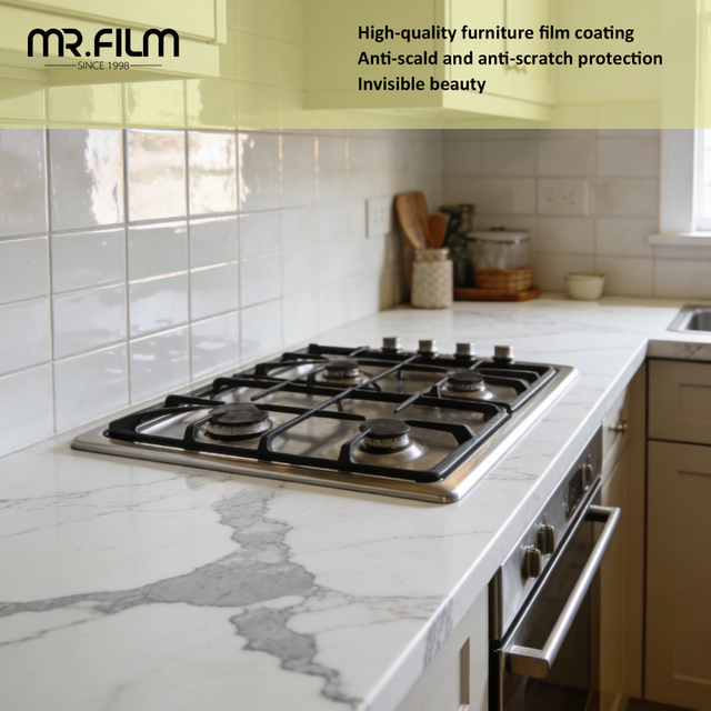 Película protectora de encimera de mármol extraíble sin residuos de calidad