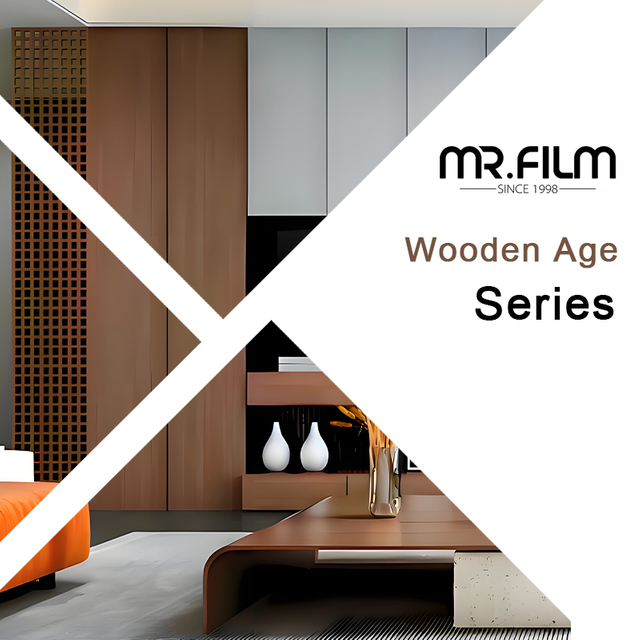 Película de madera con textura en relieve para muebles duraderos y superficies interiores