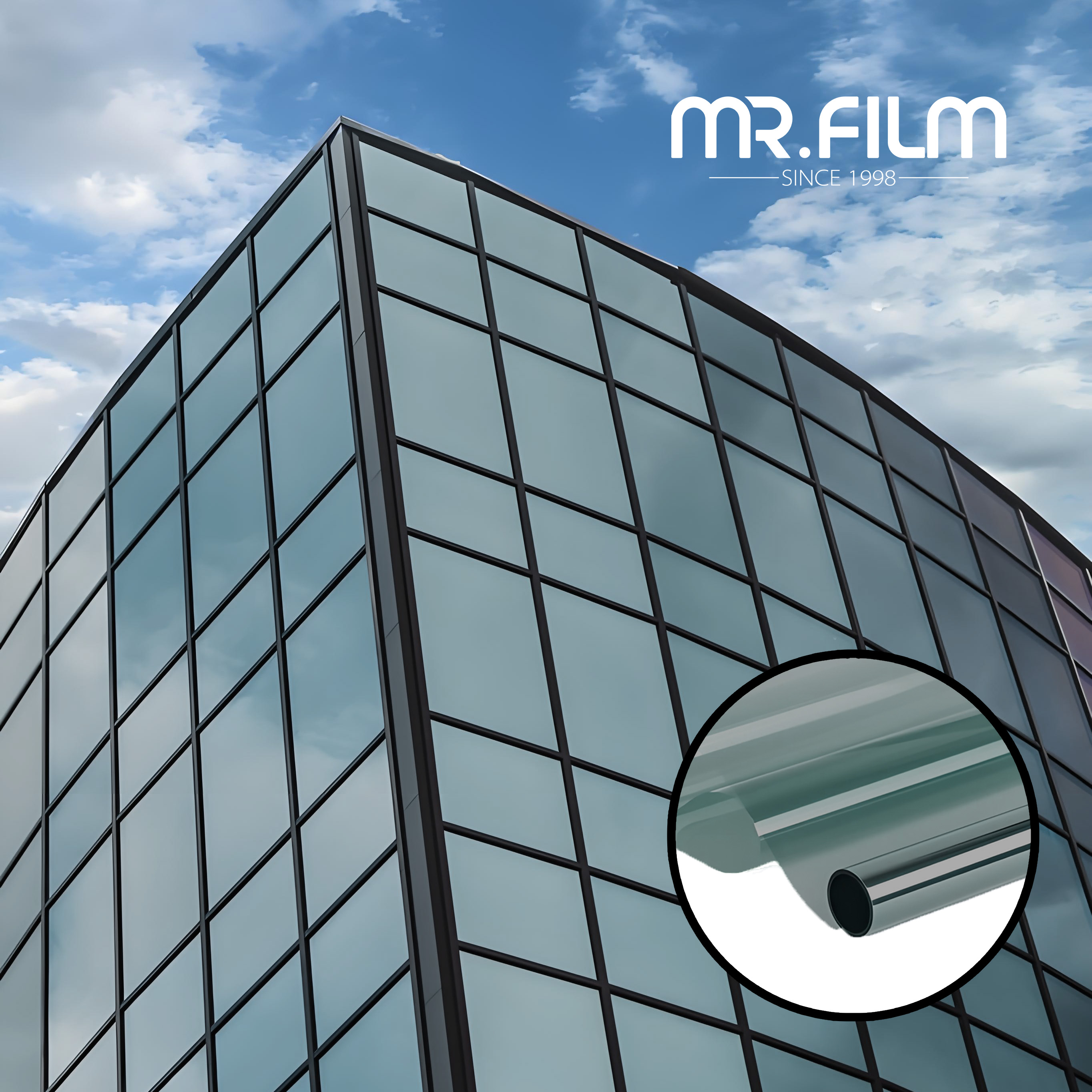 Película de vidrio para ventanas arquitectónicas Tinte de espejo unidireccional