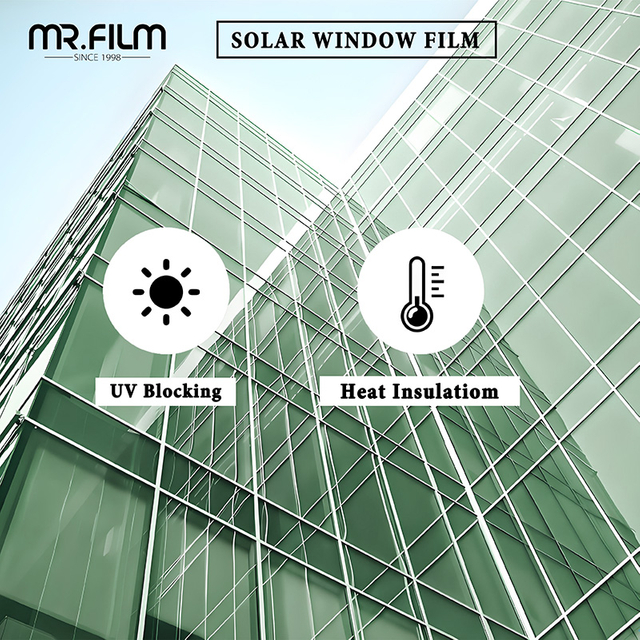 Película para ventanas de seguridad y protección, tinte de espejo unidireccional