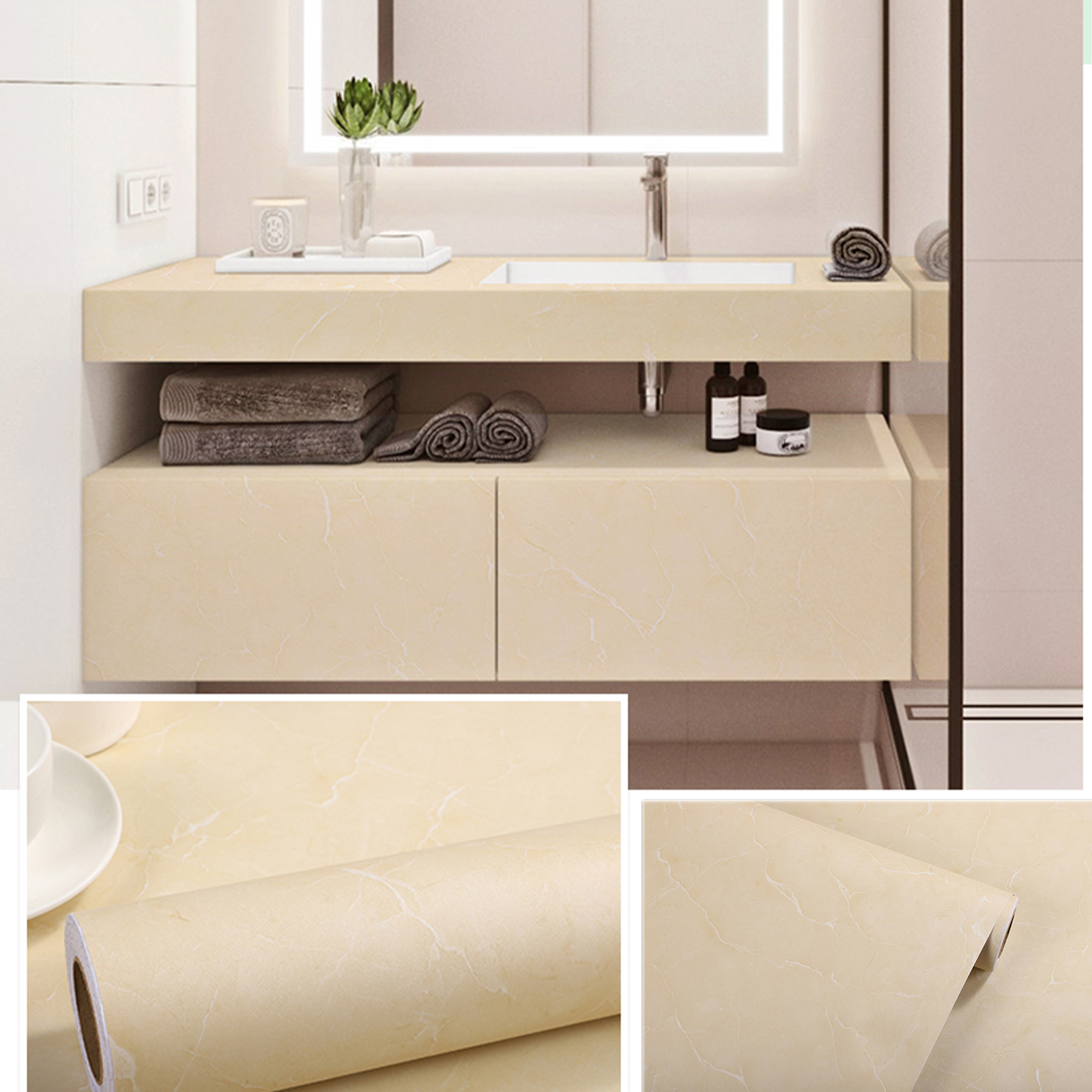 Película decorativa de mármol adhesiva impermeable