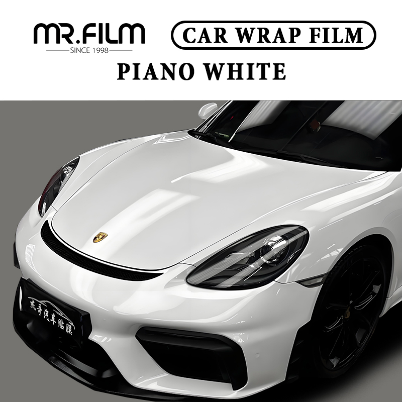 Película de envoltura para automóvil con cambio de color resistente a rayones, color blanco piano de primera calidad 