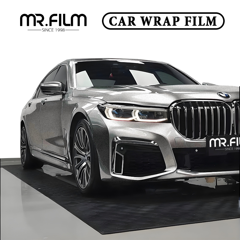 Película de envoltura de coche que cambia de color antiarañazos de plata metálica de mercurio para carrocerías de vehículos