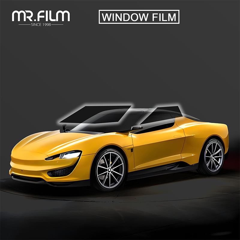 Película de ventana de coche que cambia de color no reflectante con protección solar