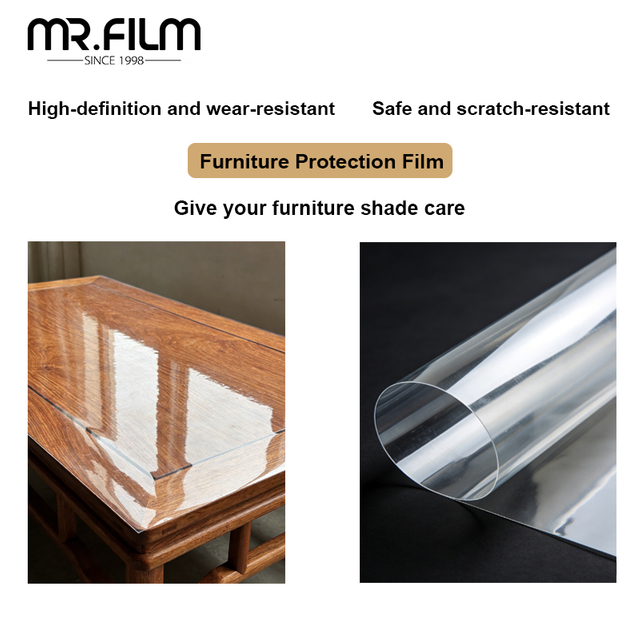 Rollo de película para muebles, envoltura de vinilo, película para mesa