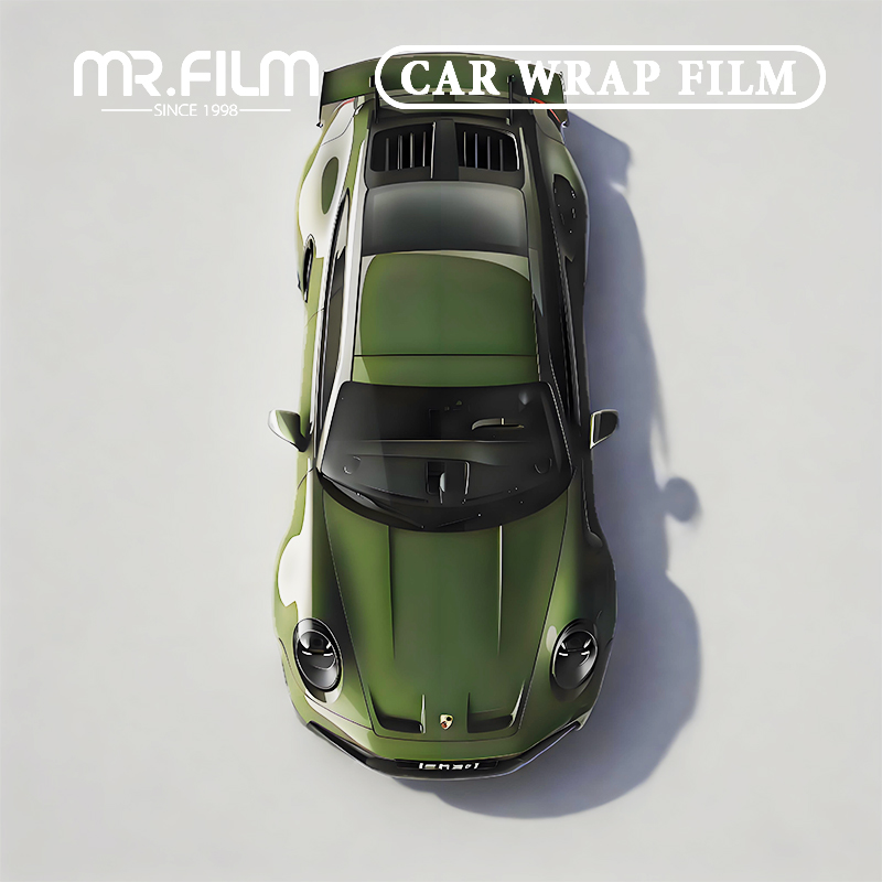Película de envoltura de coche de alto brillo, color verde oscuro, superbrillante, para sedanes de lujo