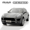 Película de envoltura de automóvil con cambio de color gris mate de Porsche para defensa de automóvil contra rasguños
