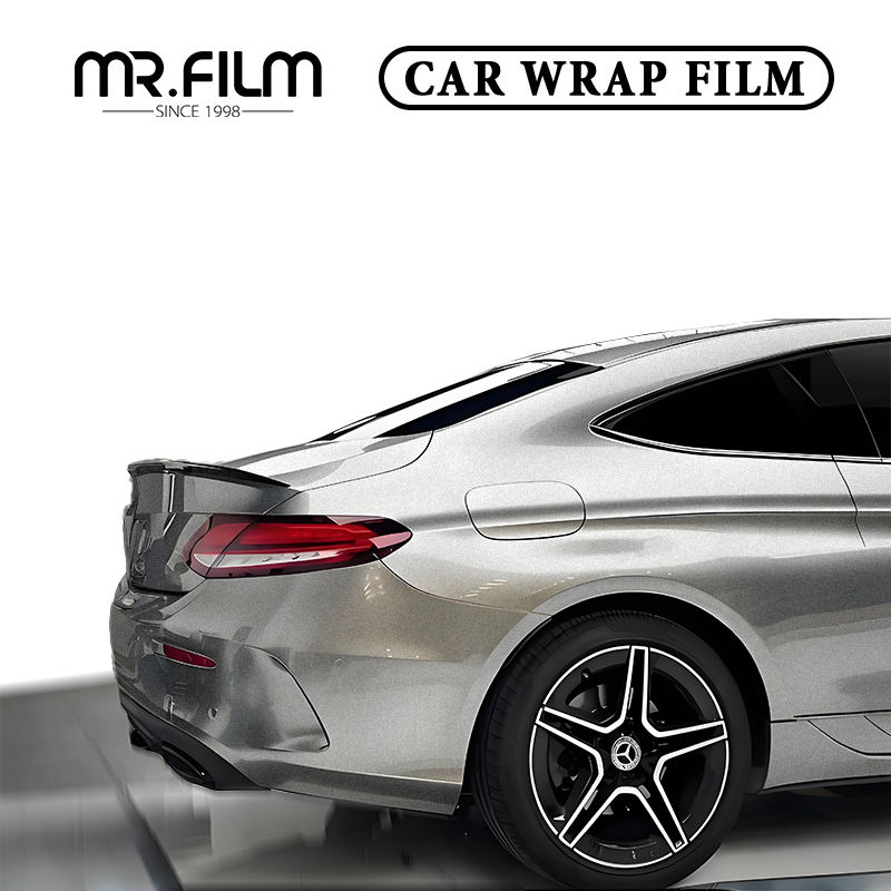 Película de envoltura de coche que cambia de color antiarañazos de plata metálica de mercurio para carrocerías de vehículos