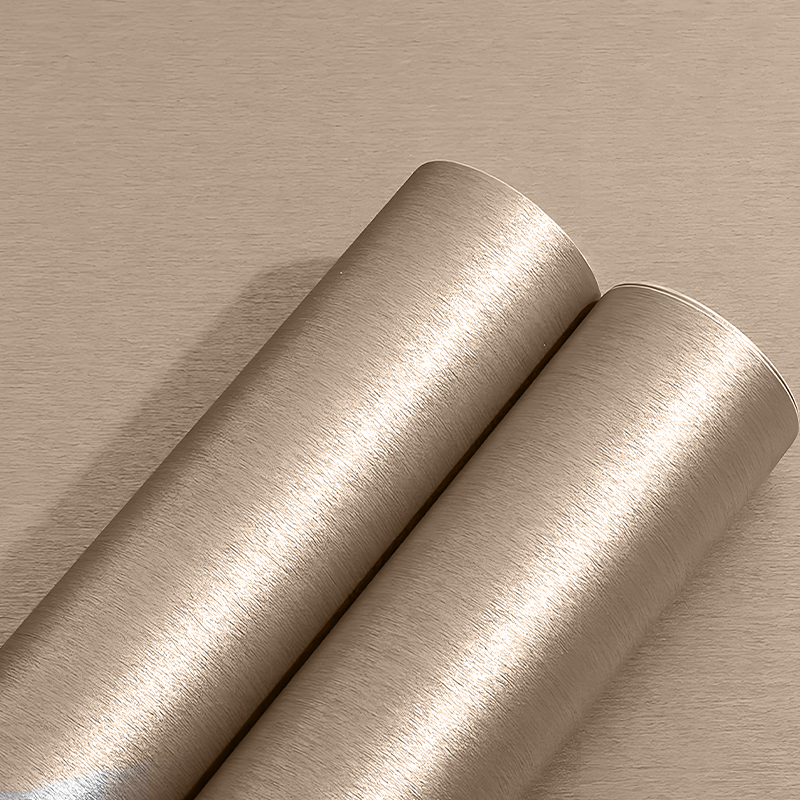 Película metálica decorativa de superficie color champán para una decoración elegante