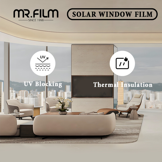 Película para ventanas con visión unidireccional, tinte solar para ventanas