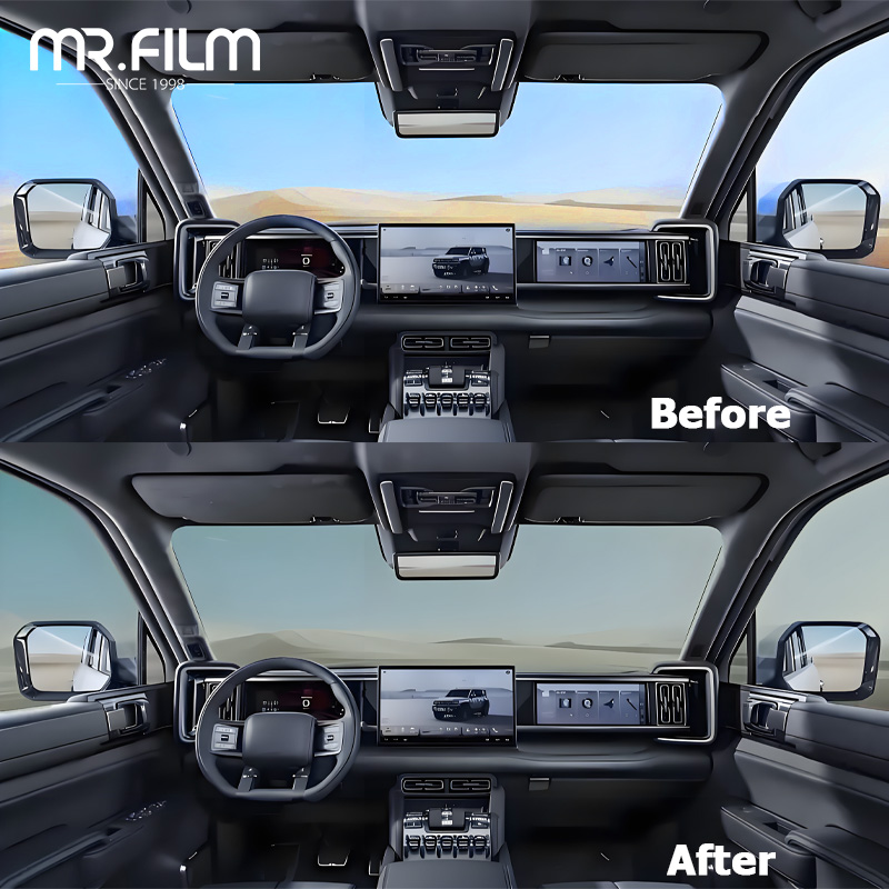 Película para ventana de aislamiento térmico con tinte de vidrio automático