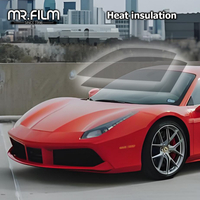 Vlt 32% tinte de protección solar de película de parabrisas lateral negro