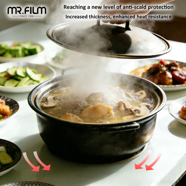 Tinte de muebles de película de mesa brillante para vidrio de mármol